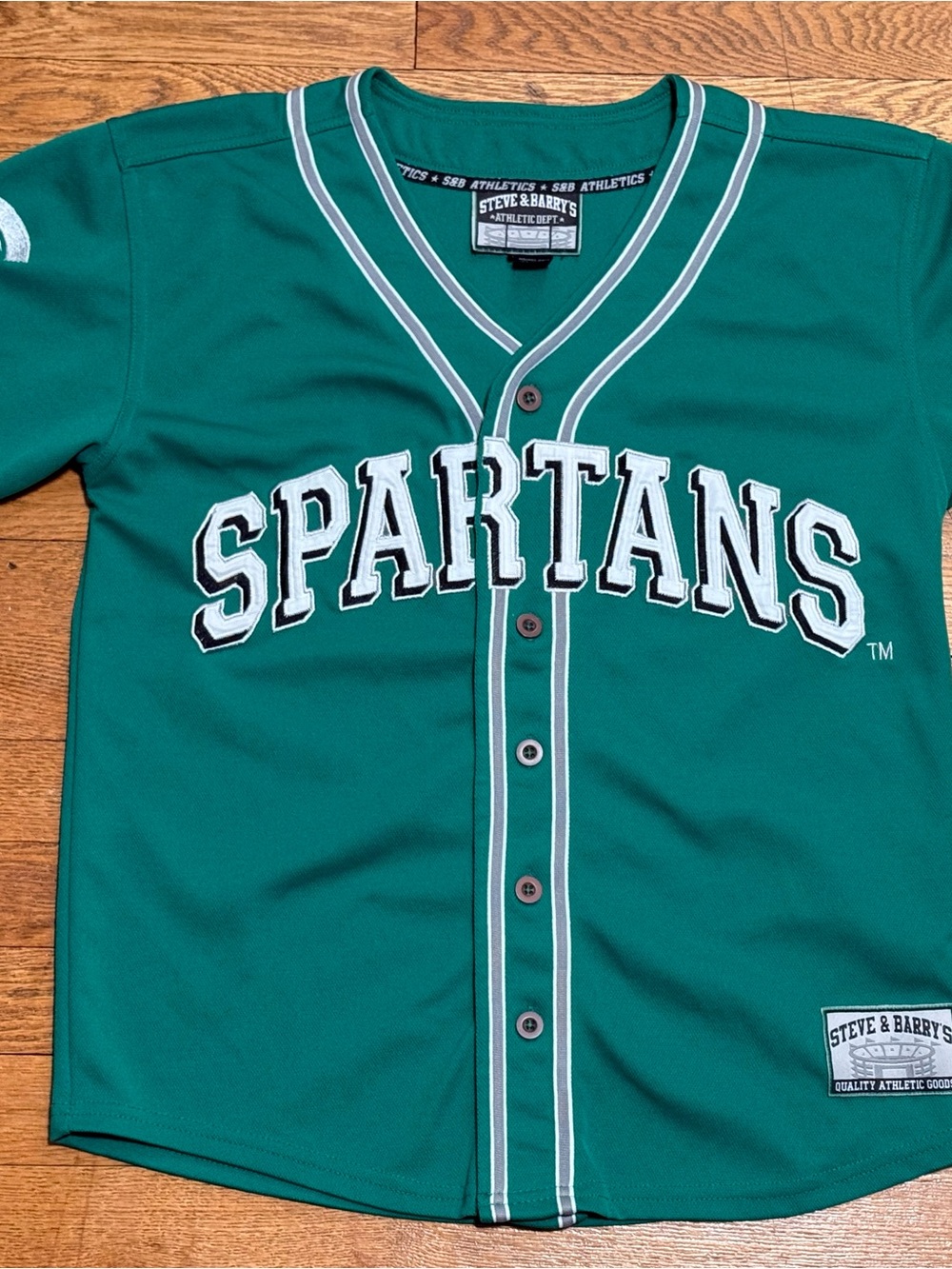 Steve & Barry's Green Spartans Baseball Jersey